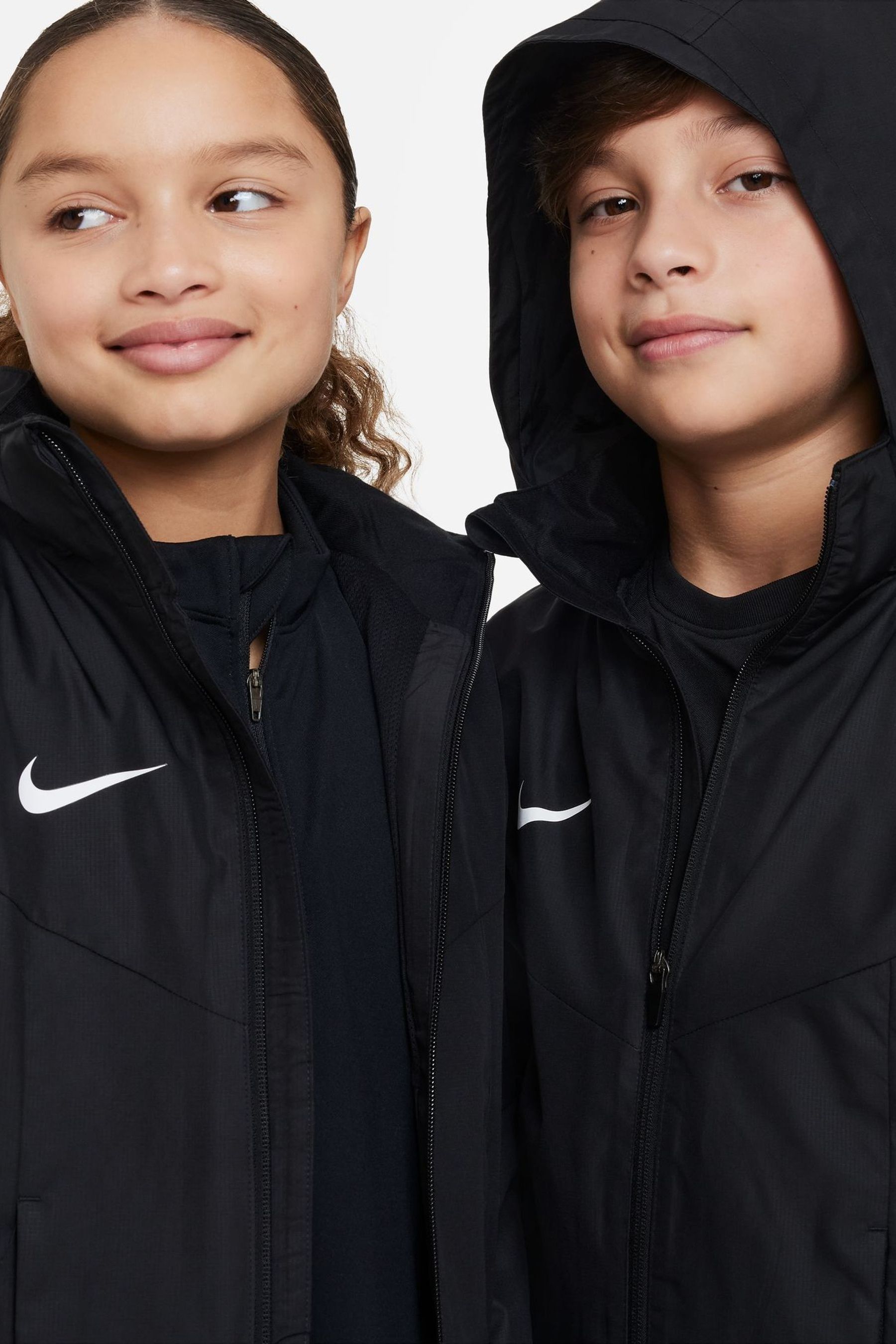 Buy Nike Black White Dri FIT Academy Training Rain Jacket from the Next UK online shop