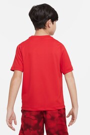 Nike Red Dri-FIT Multi Graphic Training T-Shirt - Image 2 of 4