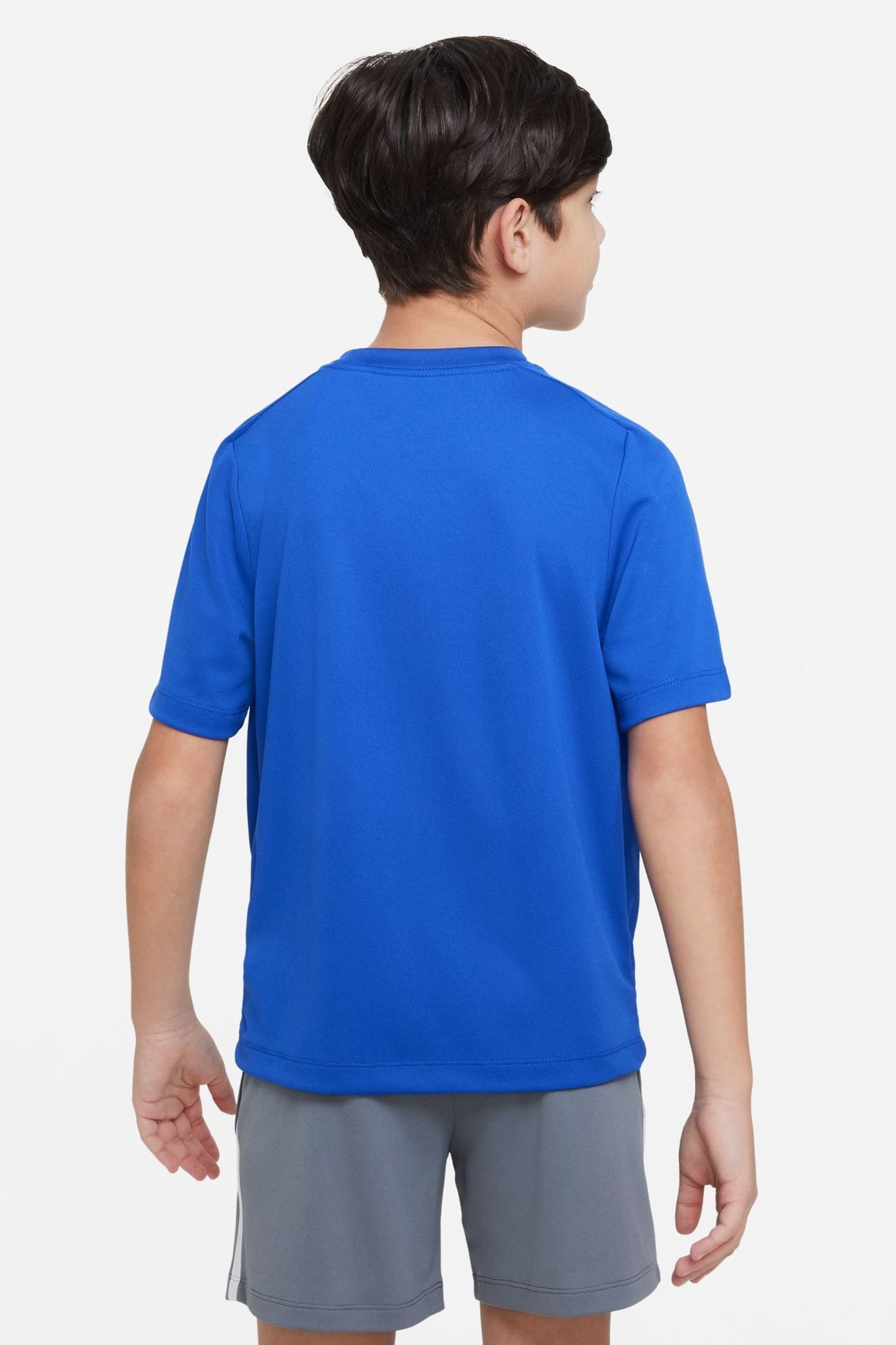 Nike Blue Dri-FIT Multi Graphic Training T-Shirt - Image 2 of 4