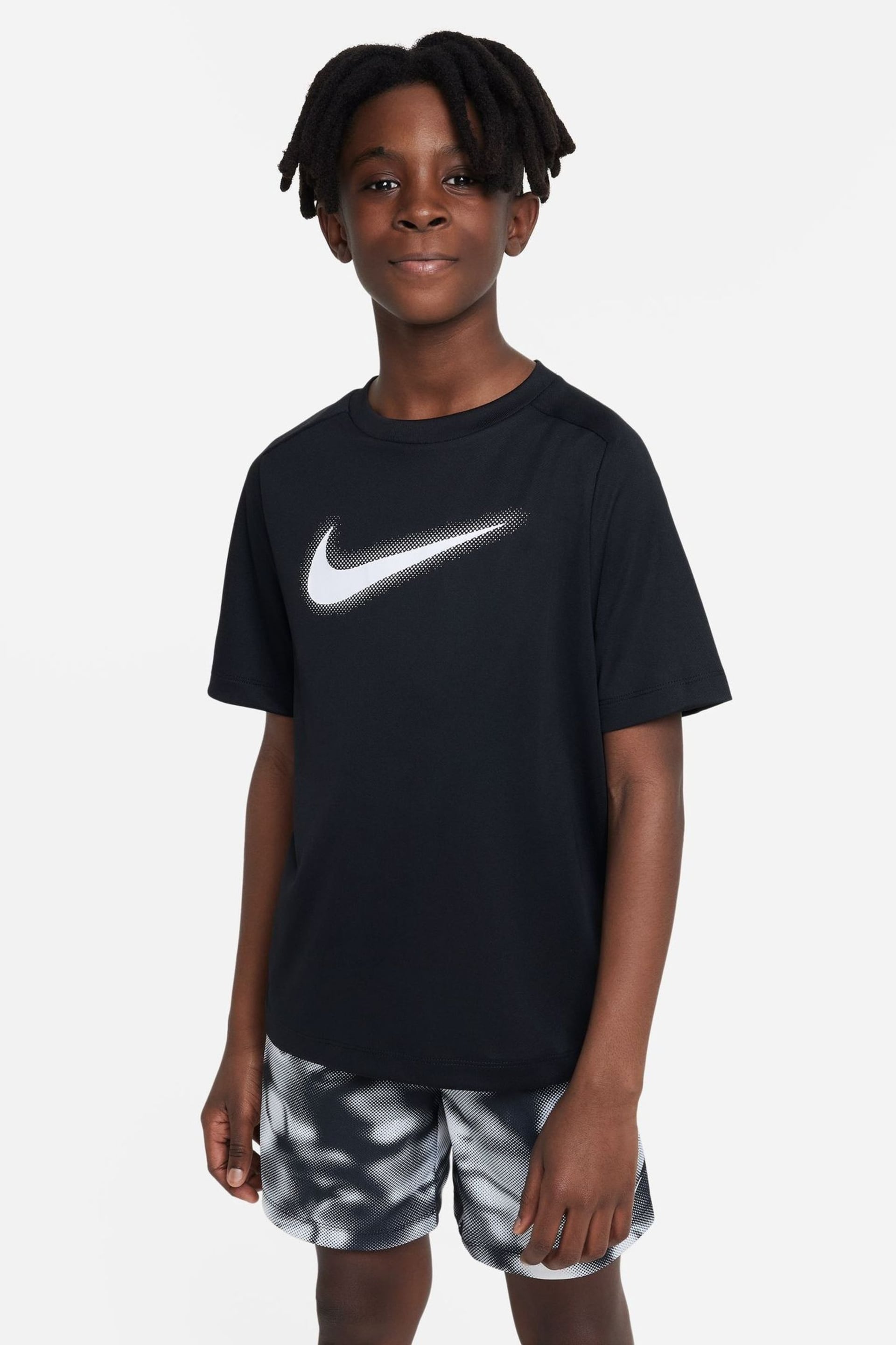Nike Black Dri-FIT Multi Graphic Training T-Shirt - Image 1 of 4