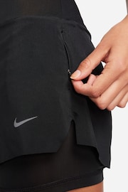 Nike Black Dri FiT Swift Mid Rise 3 Inch 2 in 1 Running Shorts with Pockets - Image 5 of 10