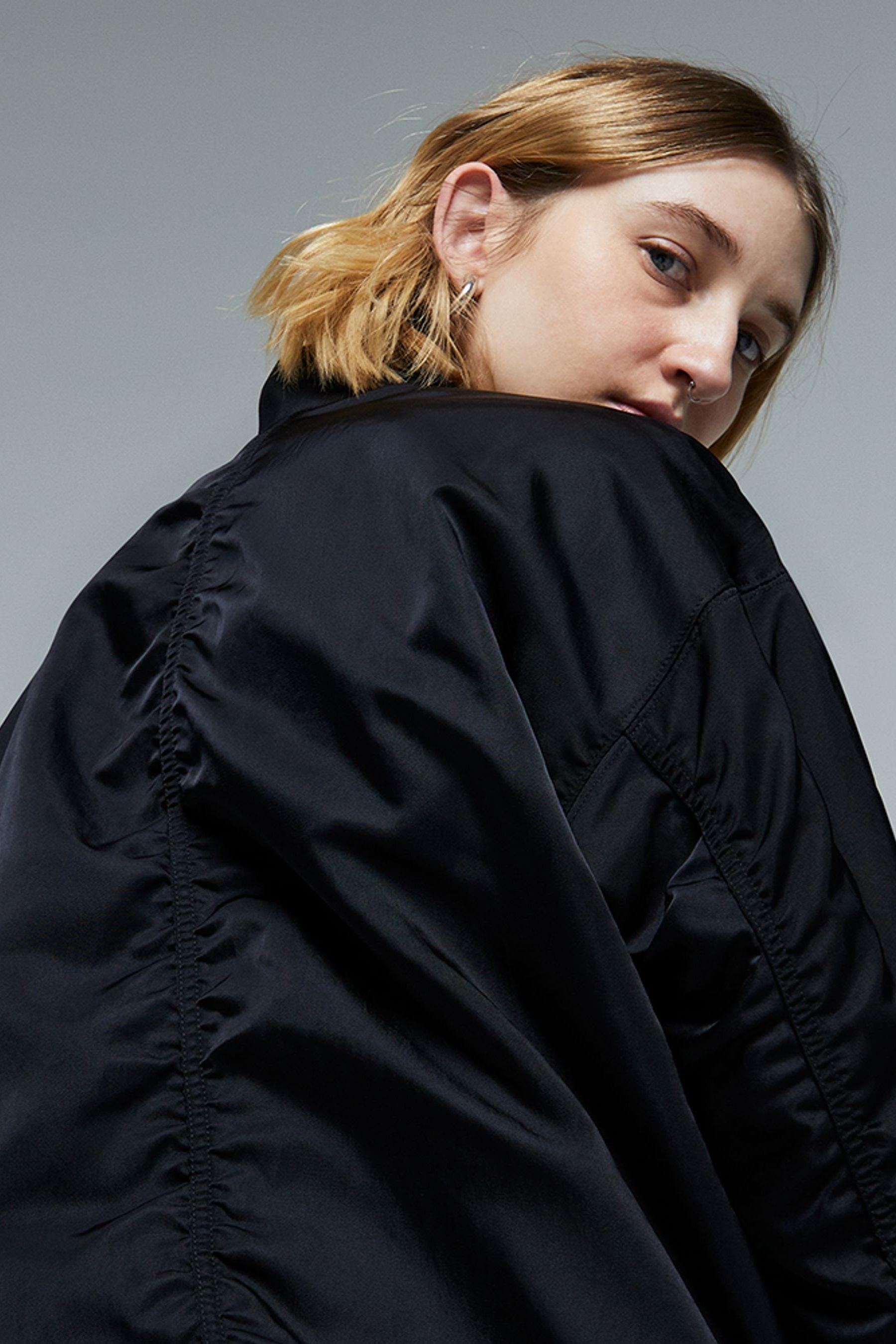 Nike black bomber best sale