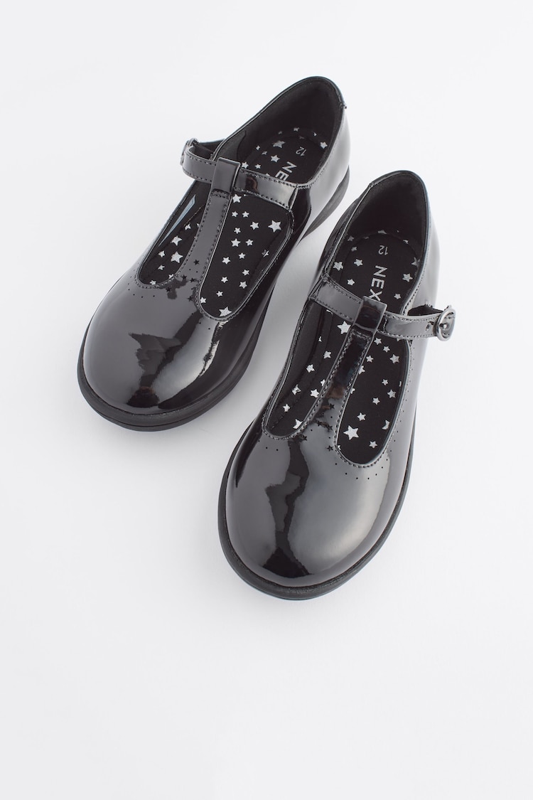 Black School Slim T-Bar Shoes - Image 6 of 6