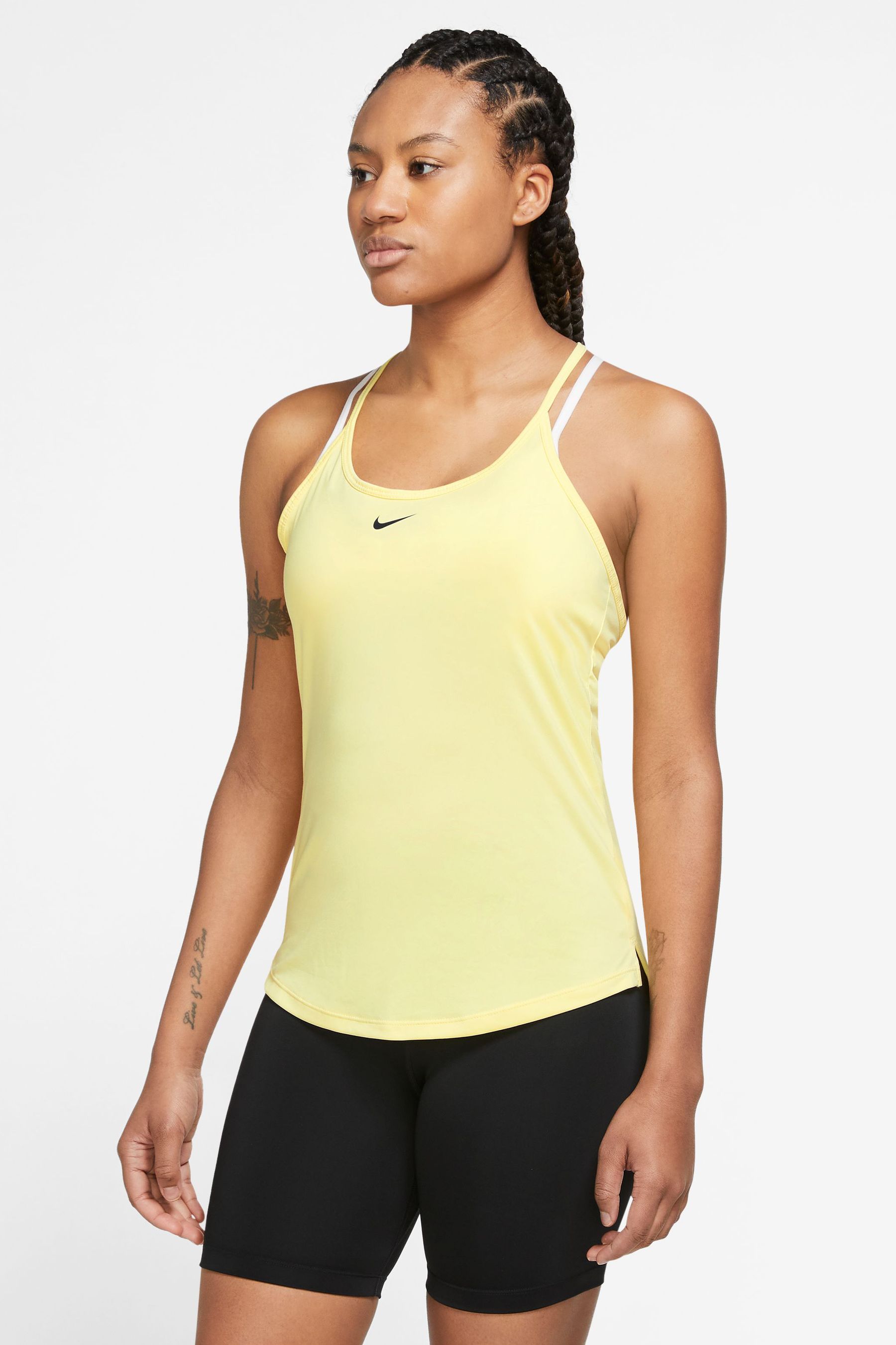 Buy Nike Lemon Yellow Dri FIT One Elastika Tank from Next Latvia