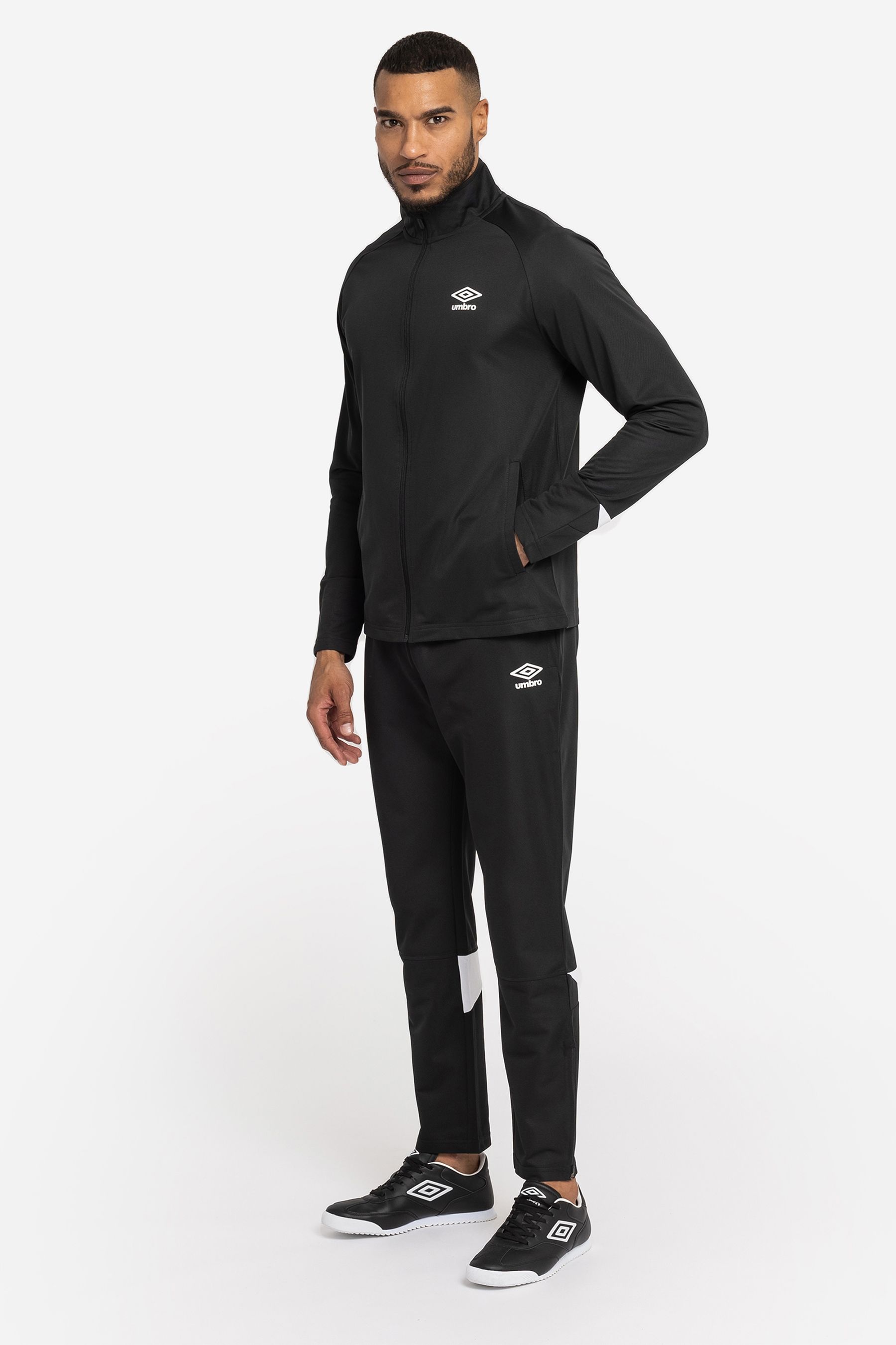 Black knitted tracksuit clearance