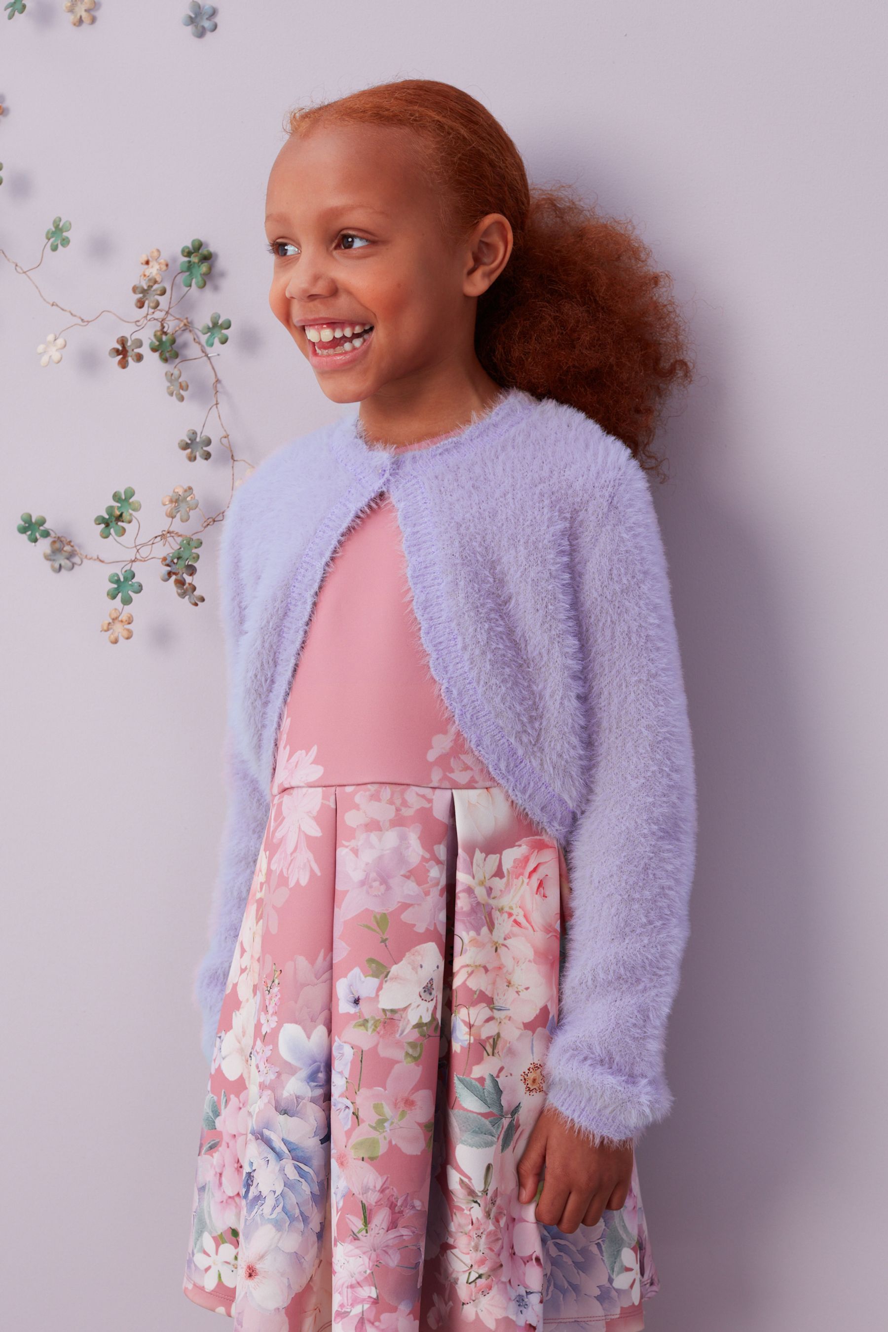 Buy Lilac Purple Fluffy Shrug Cardigan 12mths 16yrs from Next Luxembourg