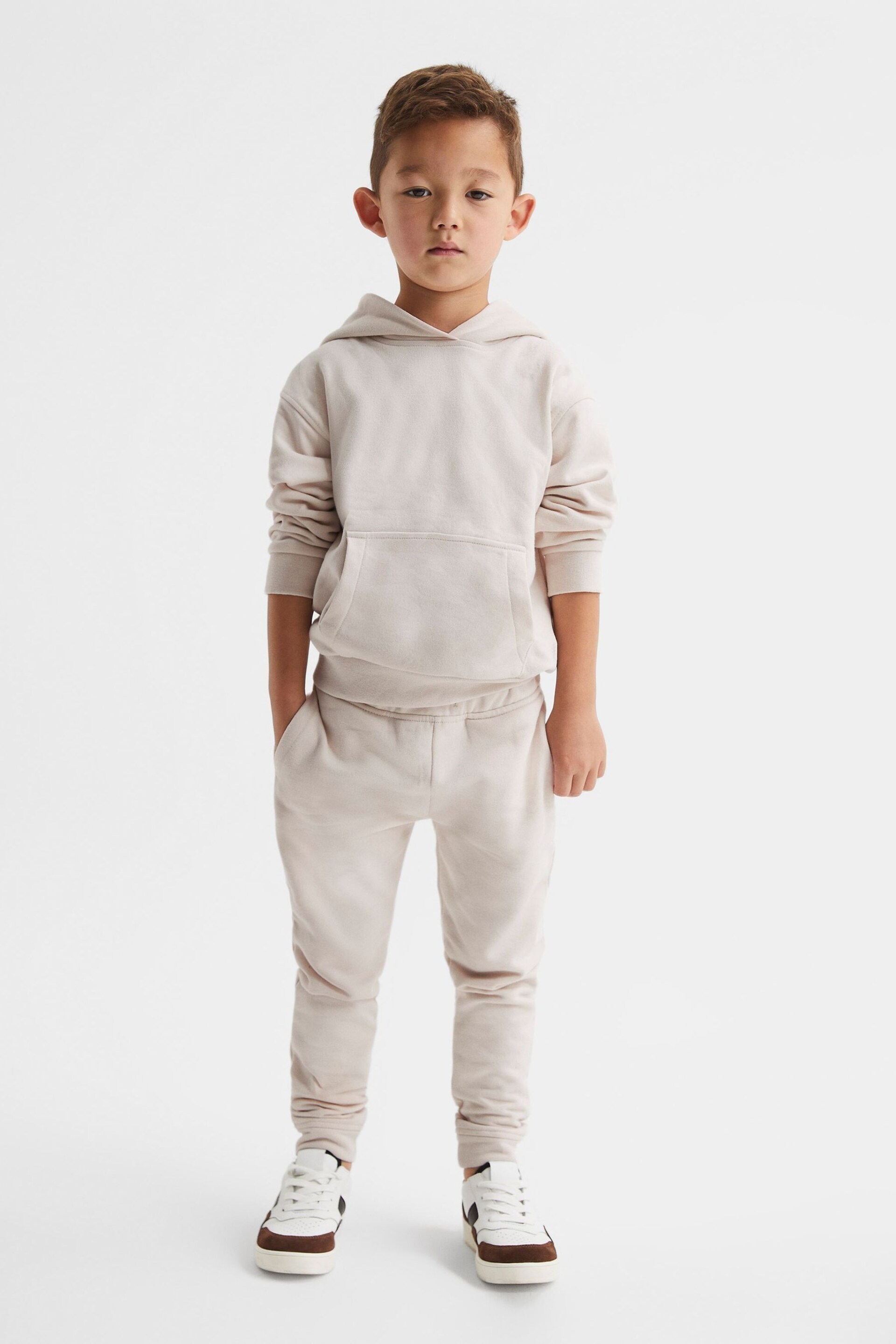 Reiss Cream Alexander Junior Oversized Cotton Jersey Hoodie - Image 7 of 9