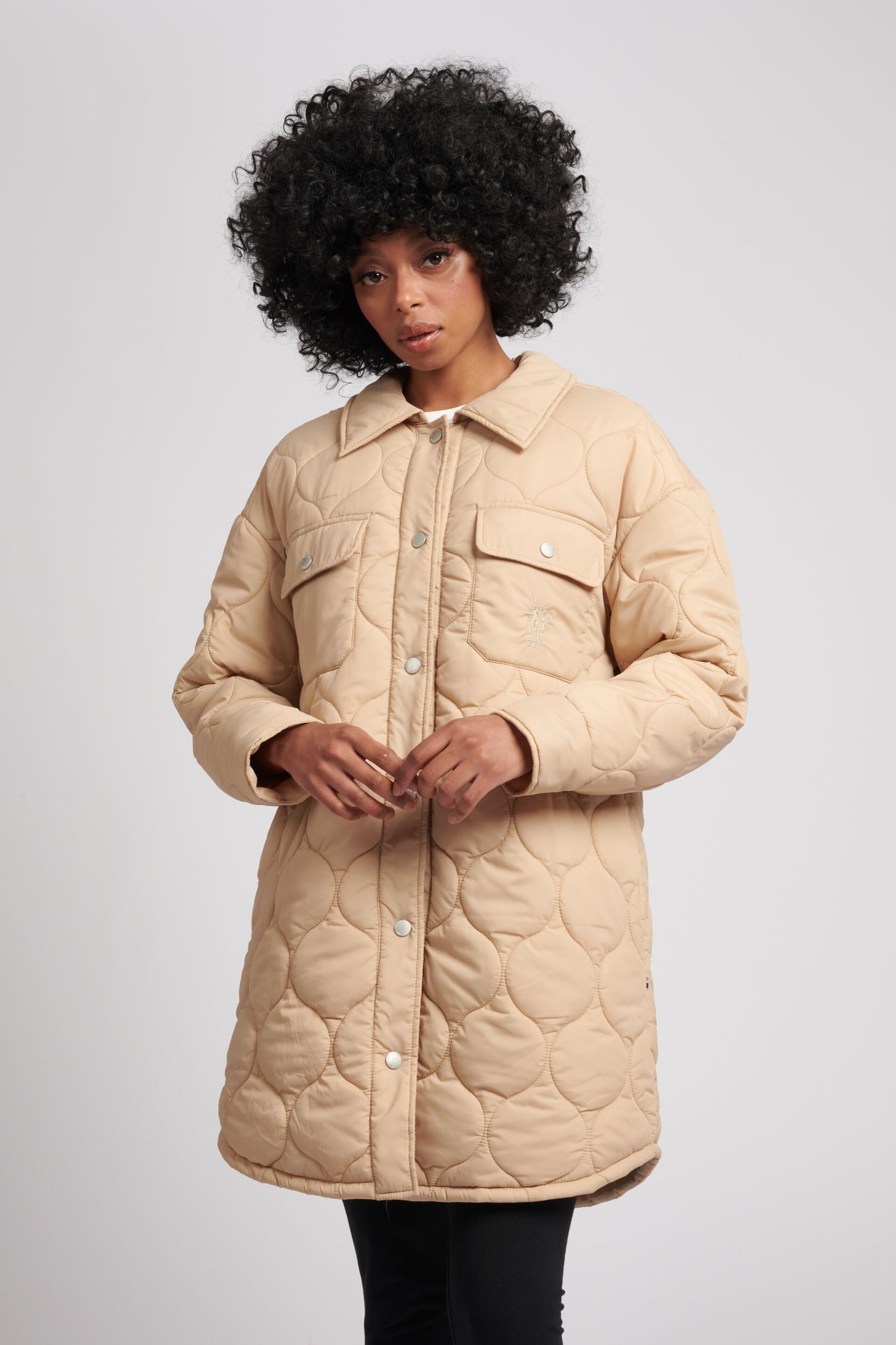 U.S. Polo Assn. Womens Quilted Overshirt - Image 1 of 4
