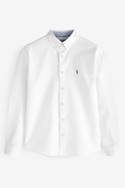 White Regular Fit Long Sleeve Oxford Shirt - Image 7 of 8