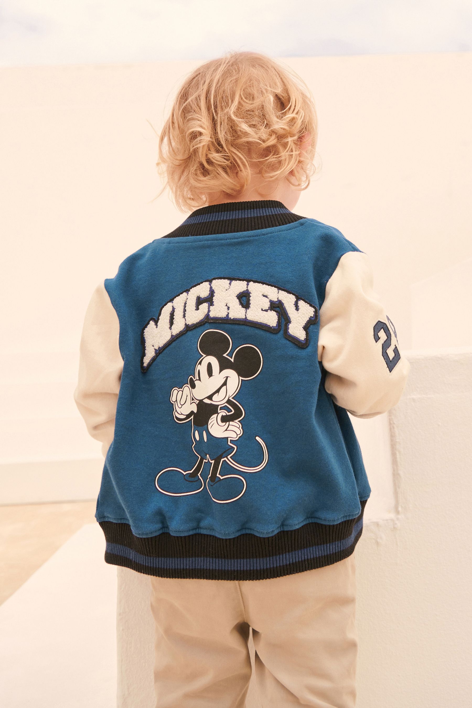 Navy Blue Disney Mickey Mouse Varsity Jacket 3mths 8yrs