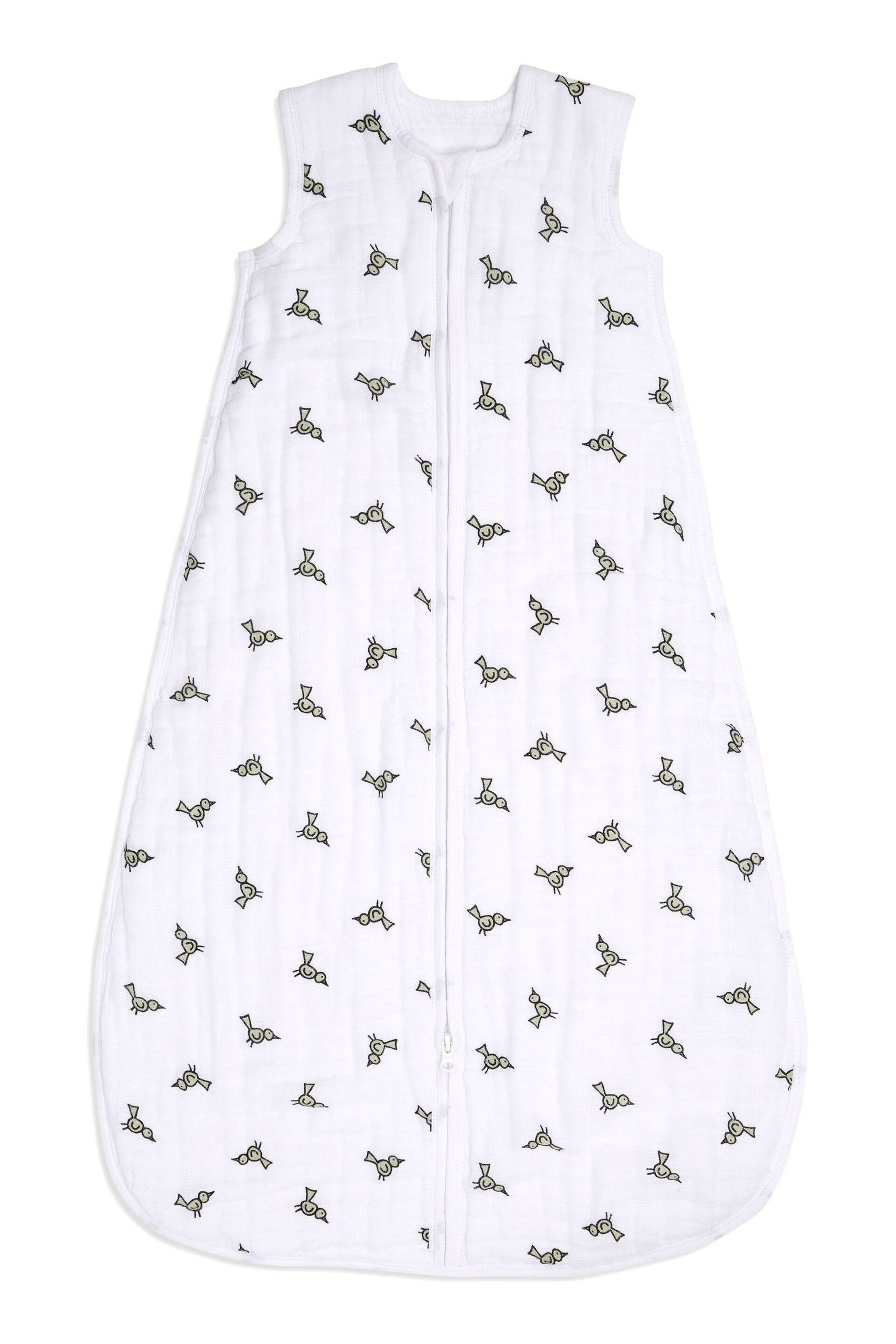 aden + anais White Muslin Multi-Layer Mid-Season Sleeping Bag 1.5 TOG Jungle Jam - Image 1 of 5