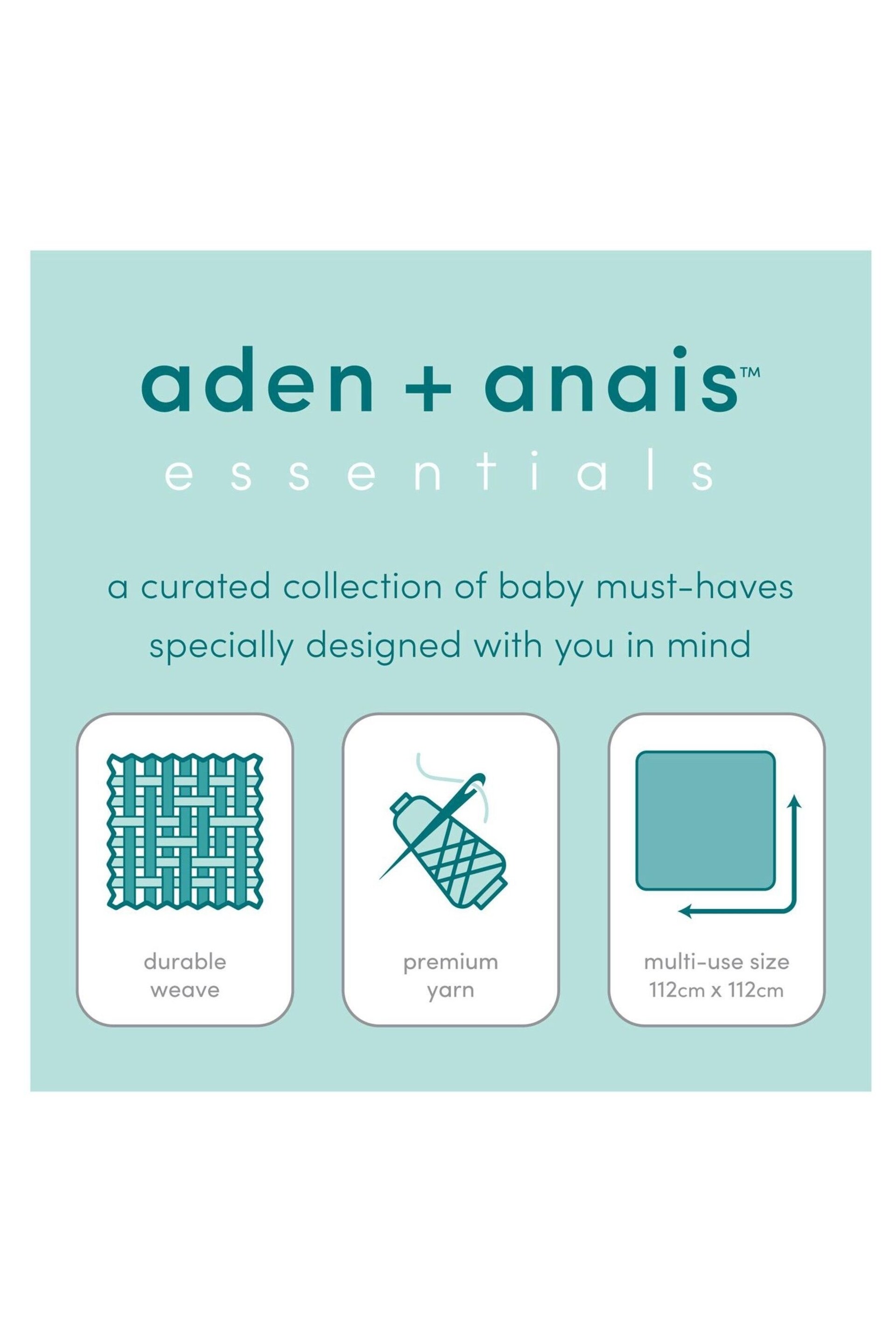 aden + anais™ Essentials Cotton Muslin Blanket Tropicalia - Image 7 of 7
