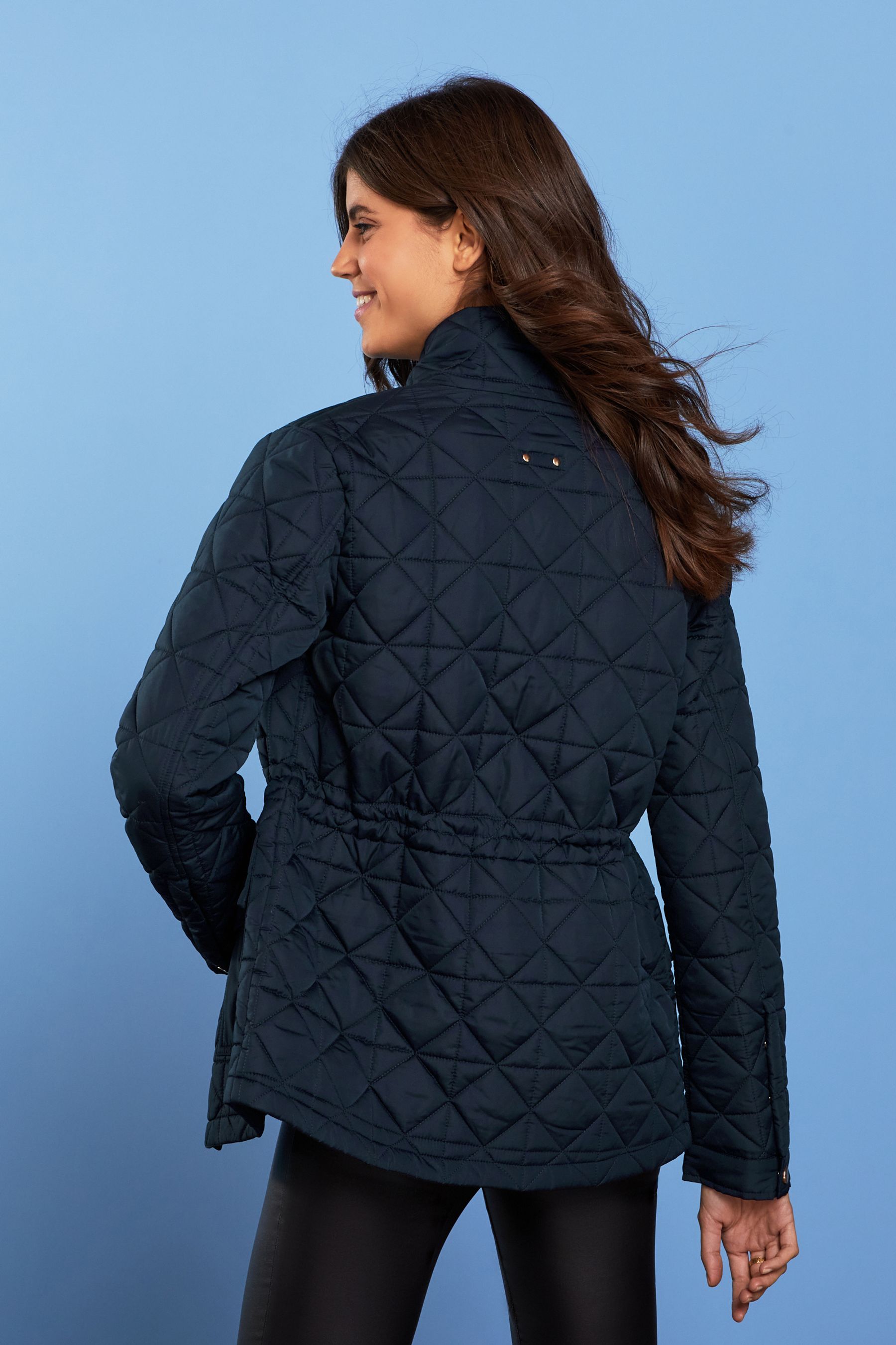 Next navy quilted jacket discount