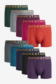 Rich Colour 10 pack A-Front Boxers - Image 1 of 4
