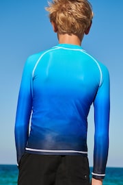Blue Ombre Long Sleeve Sunsafe Rash Vest (1.5-16yrs) - Image 2 of 6