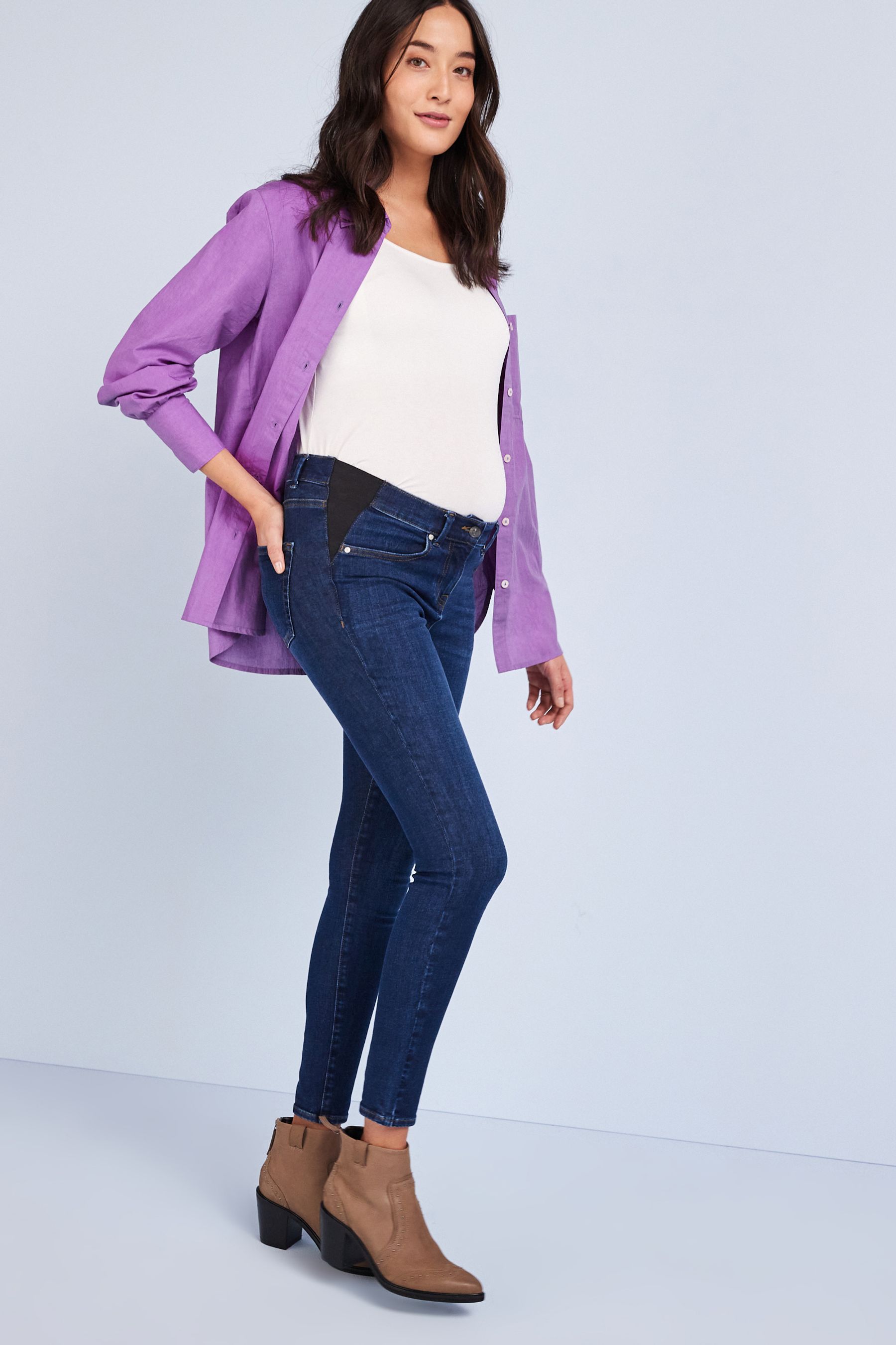 Buy Dark Wash Maternity Grow With You Skinny Jeans from the Next UK online shop