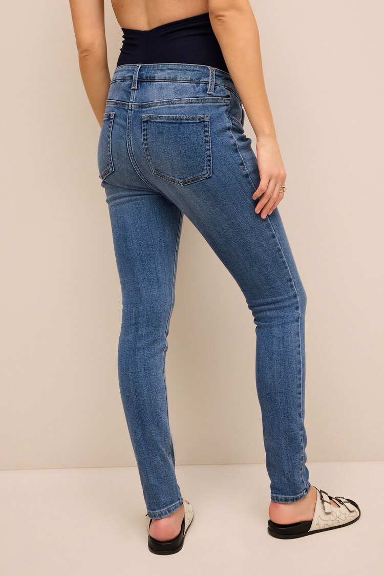 Mid Blue Wash Maternity Skinny Jeans - Image 4 of 8
