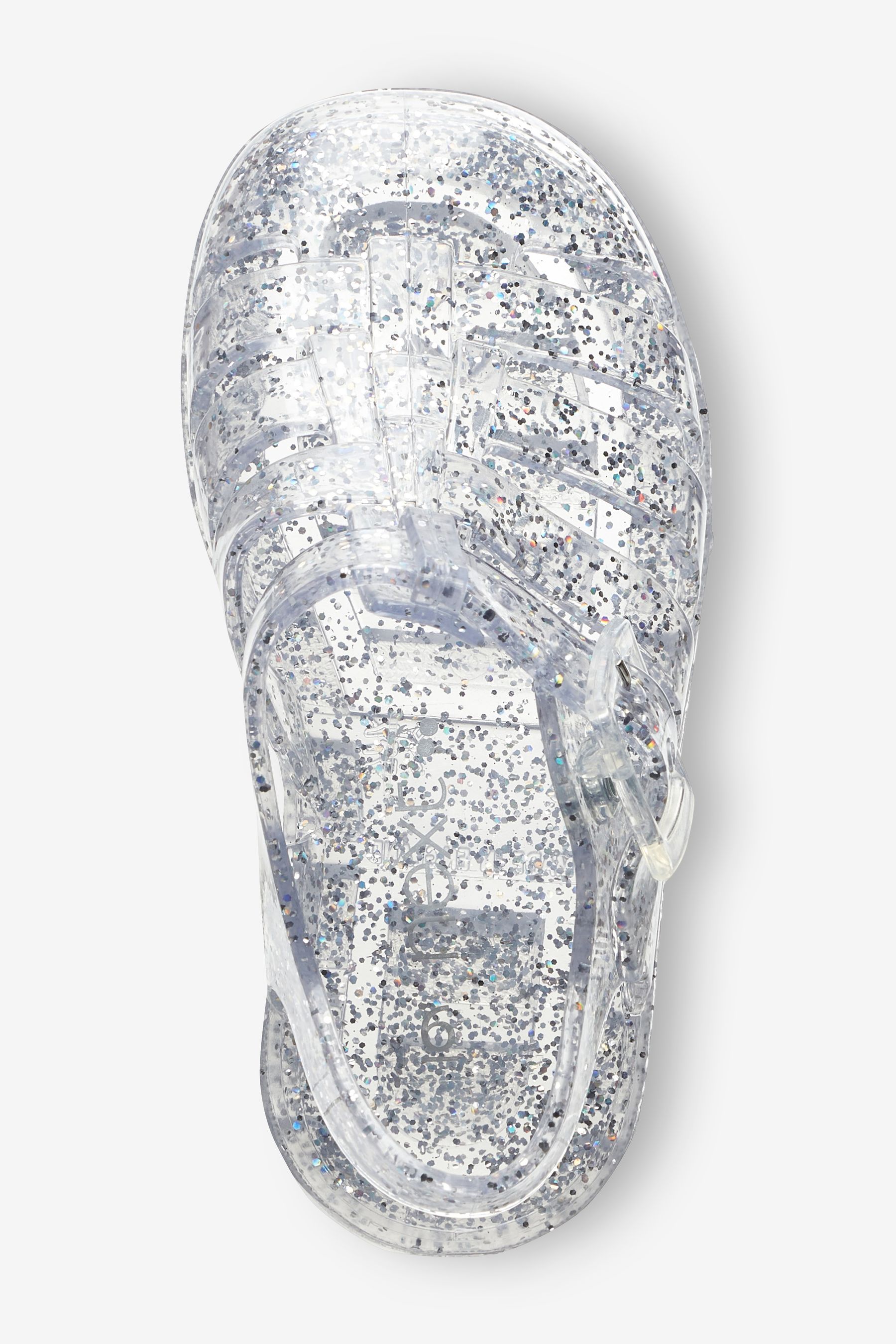 Glitter jelly flats hot sale