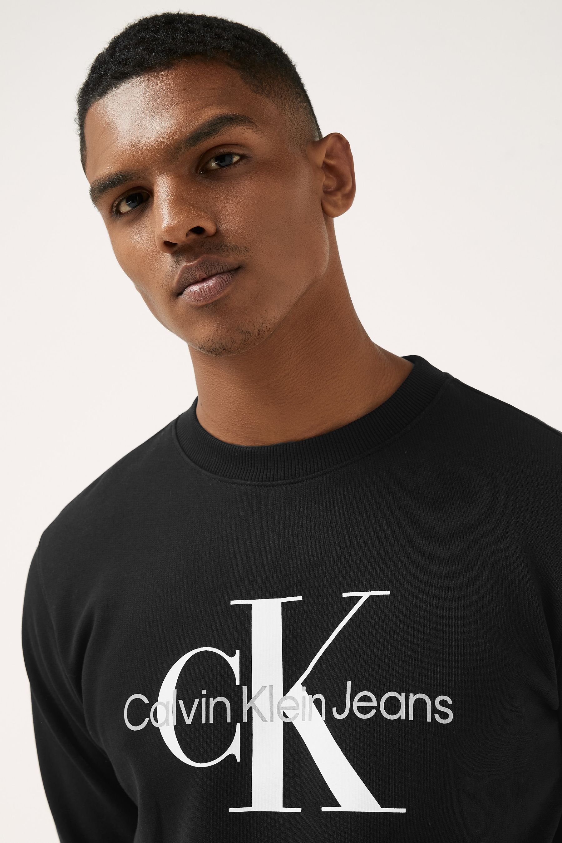Buy Calvin Klein Black 100 Cotton Crew Neck Jumper from the Next UK online shop