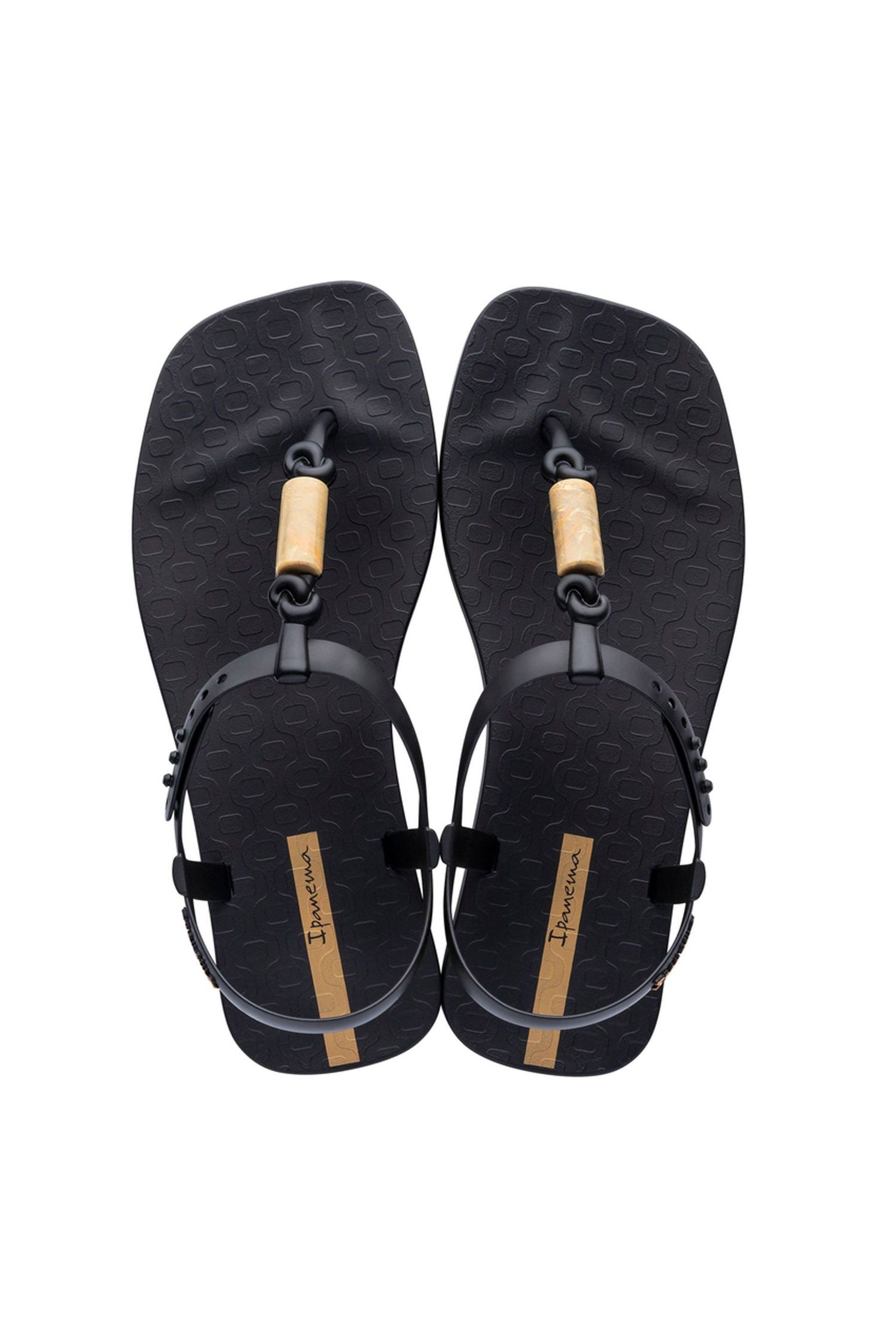 Buy Ipanema Black Beaded T Bar Sandals from Next Luxembourg