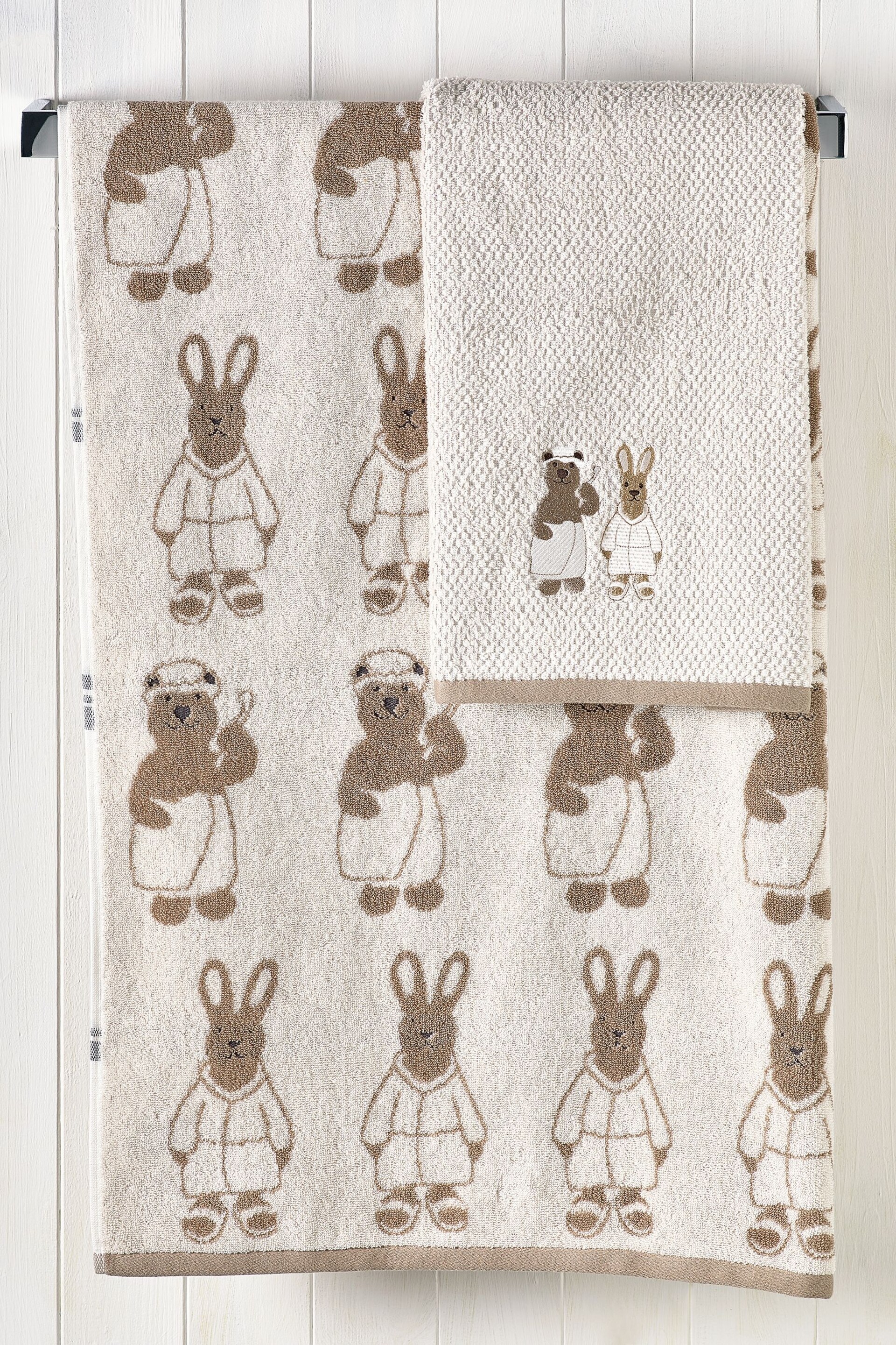 Natural 100% Cotton Woodland Spa Towels - Image 1 of 4