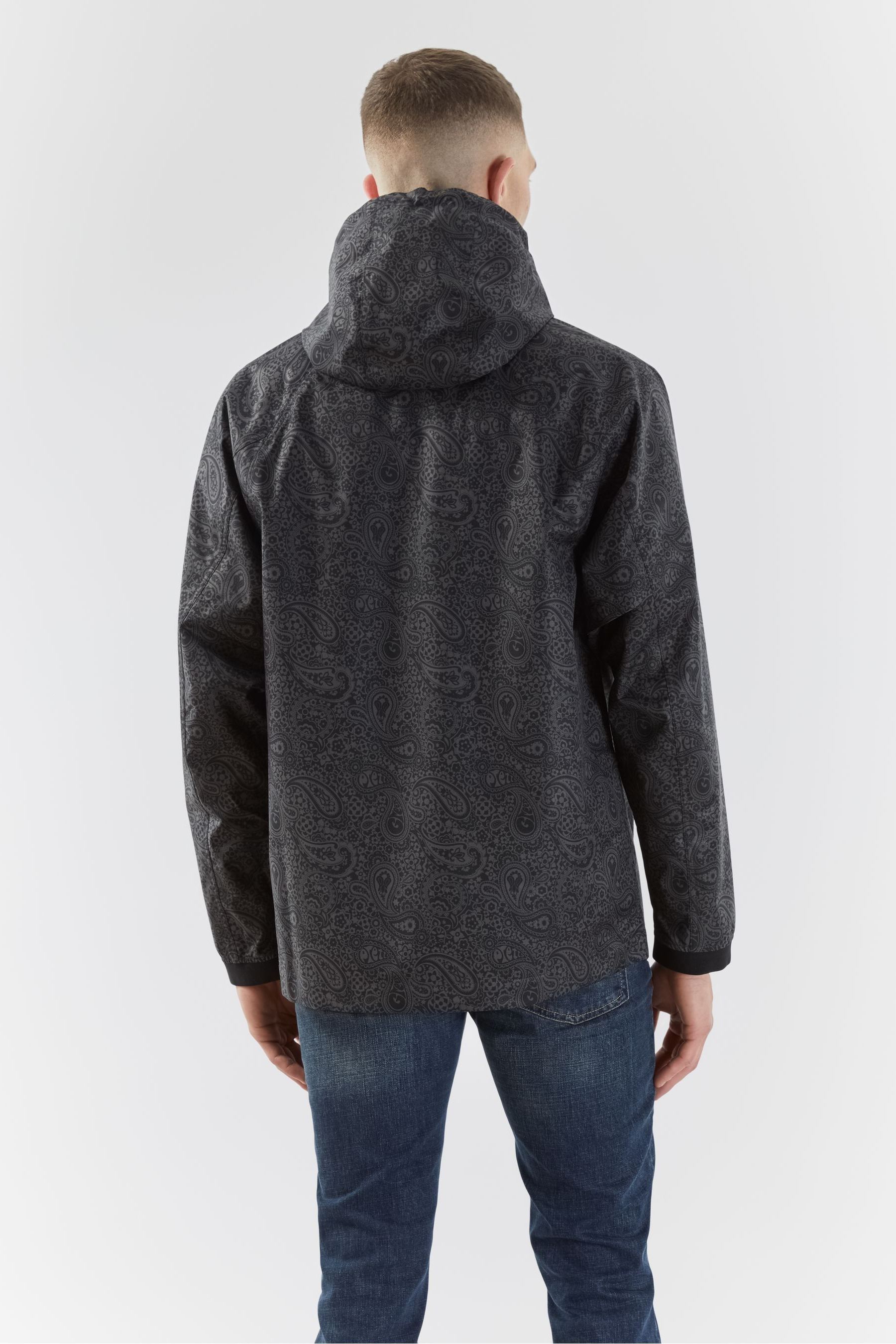 Buy Pretty Green Paisley Print Lightweight Overhead Black Jacket from Next Luxembourg