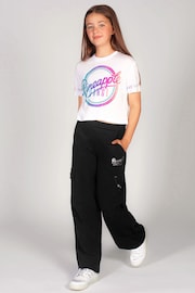 Pineapple Black Wide Leg Girls Cargo Joggers - Image 2 of 6