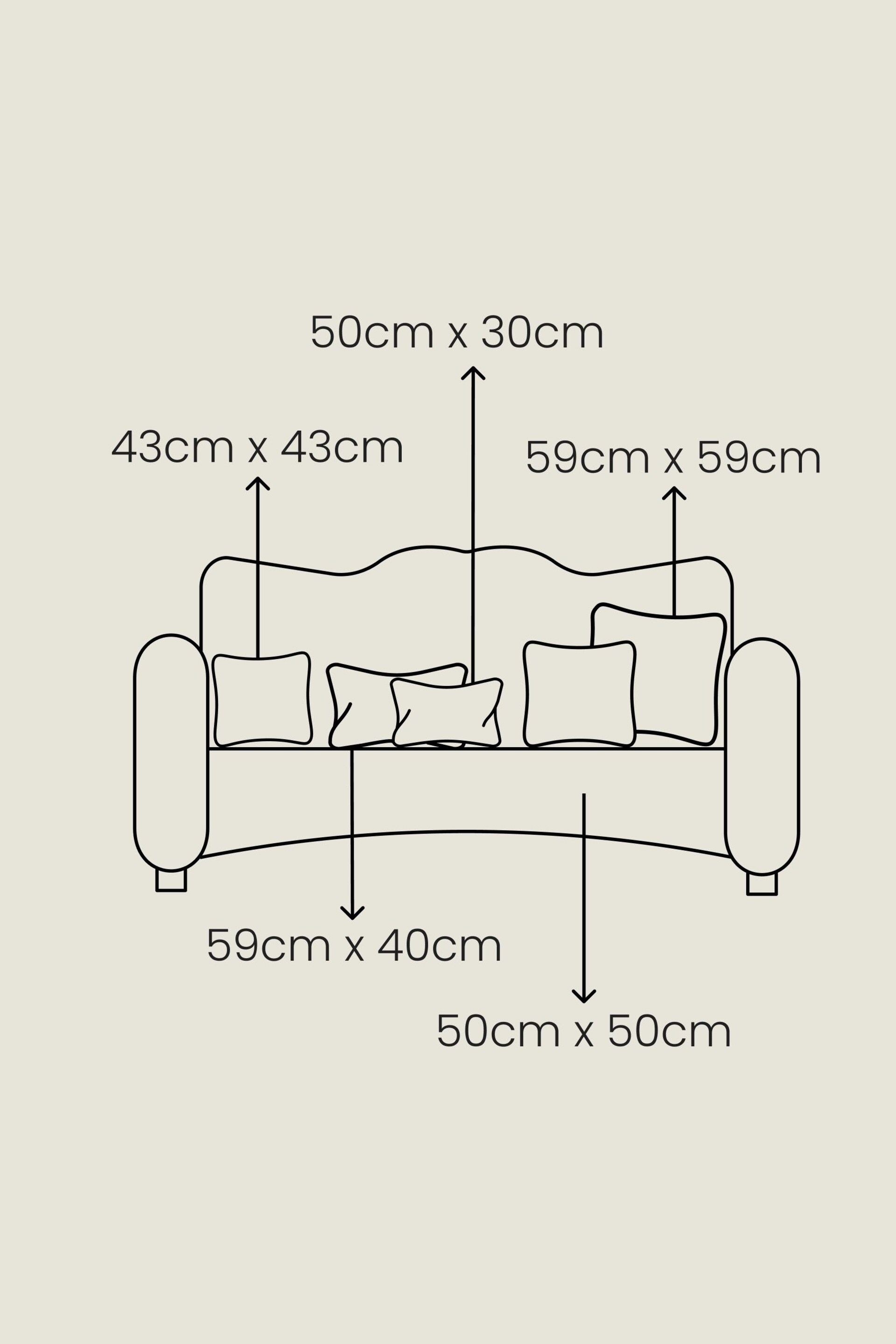 Grey 50 x 50cm Textured Hoxton Large Geometric cushion - Image 4 of 5
