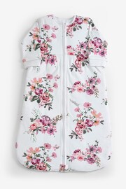 Pink Floral Baby 100% Cotton Long Sleeve 2.5 Tog Sleep Bag - Image 8 of 8