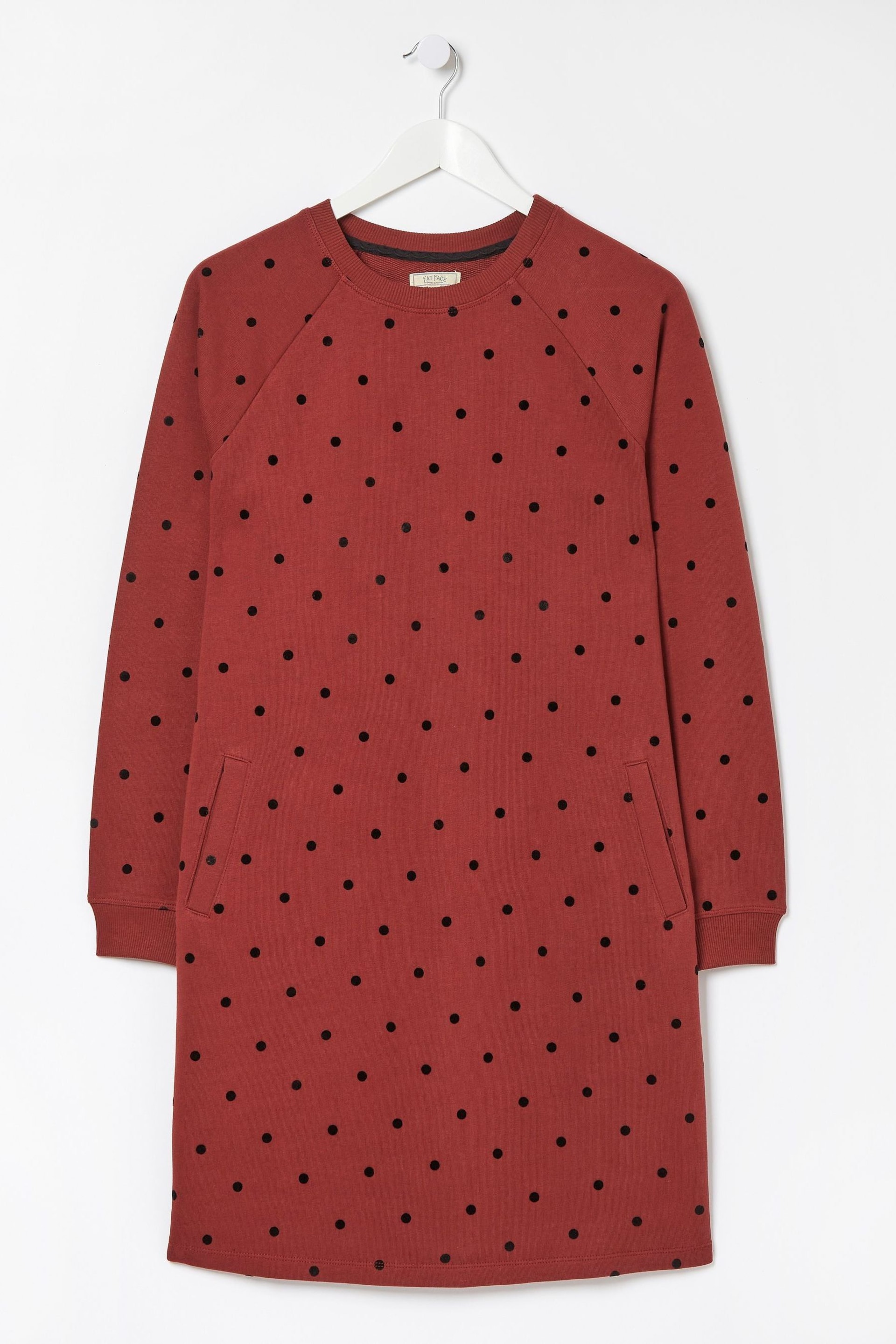 FatFace Red Spot Sweat Dress - Image 4 of 4