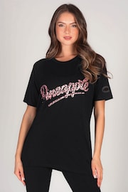 Pineapple Black Logo Womens Boyfriend T-Shirt - Image 1 of 6