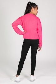 Pineapple Pink Girls Logo Embossed Crop Sweat Top - Image 3 of 5