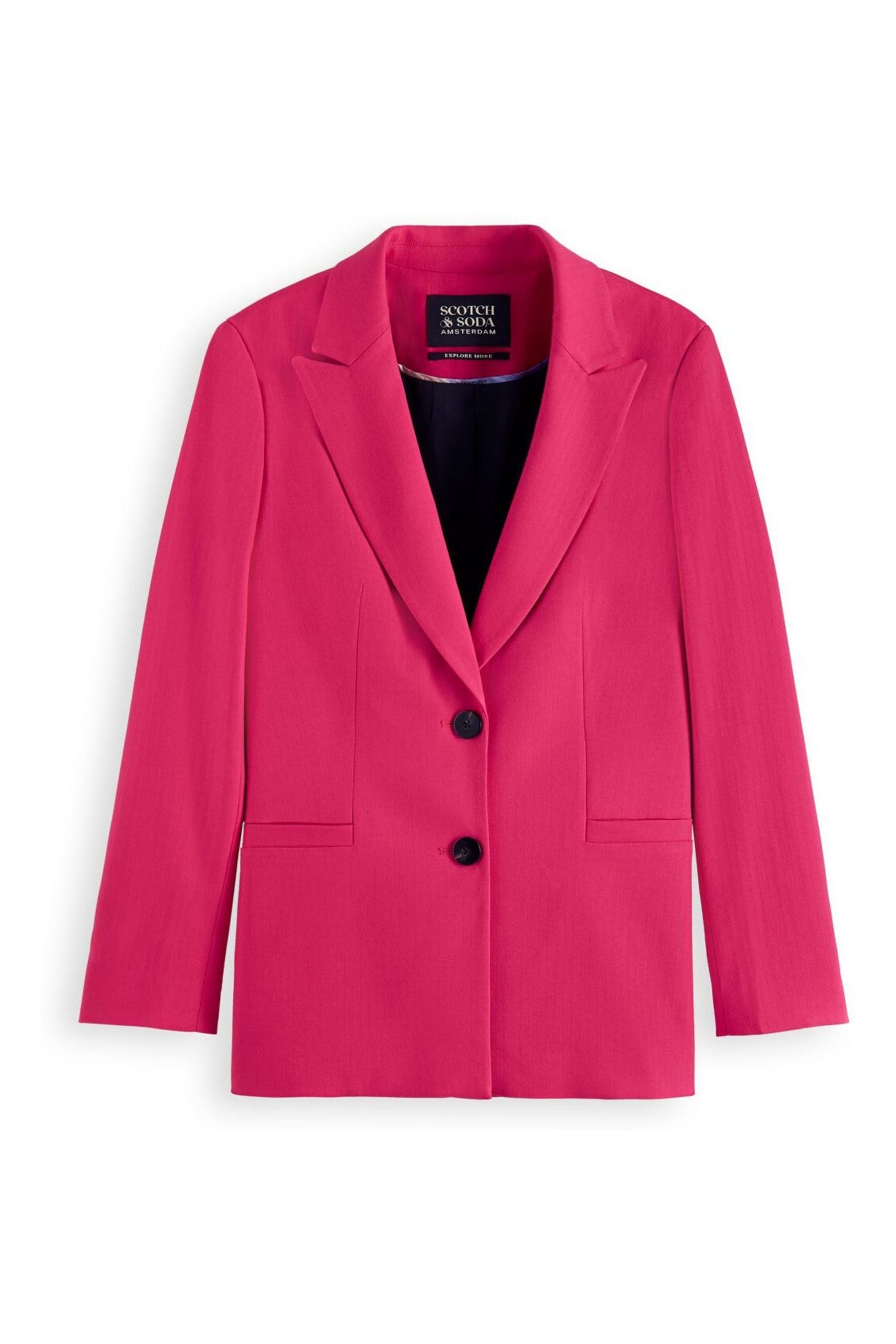 Buy Scotch And Soda Pink Single Breasted Blazer from Next Luxembourg
