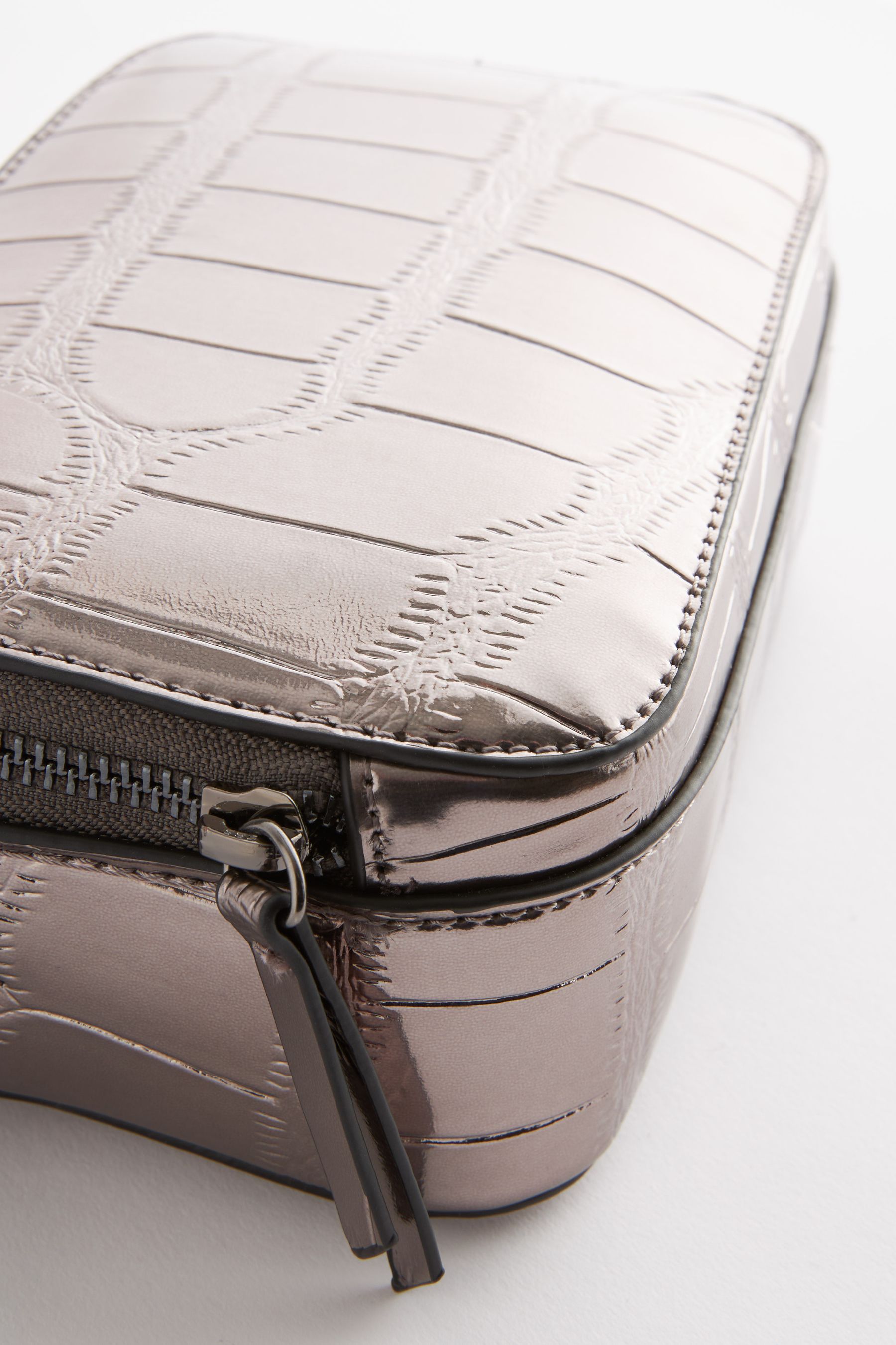 Buy Pewter Croc Effect Camera Bag from Next Austria