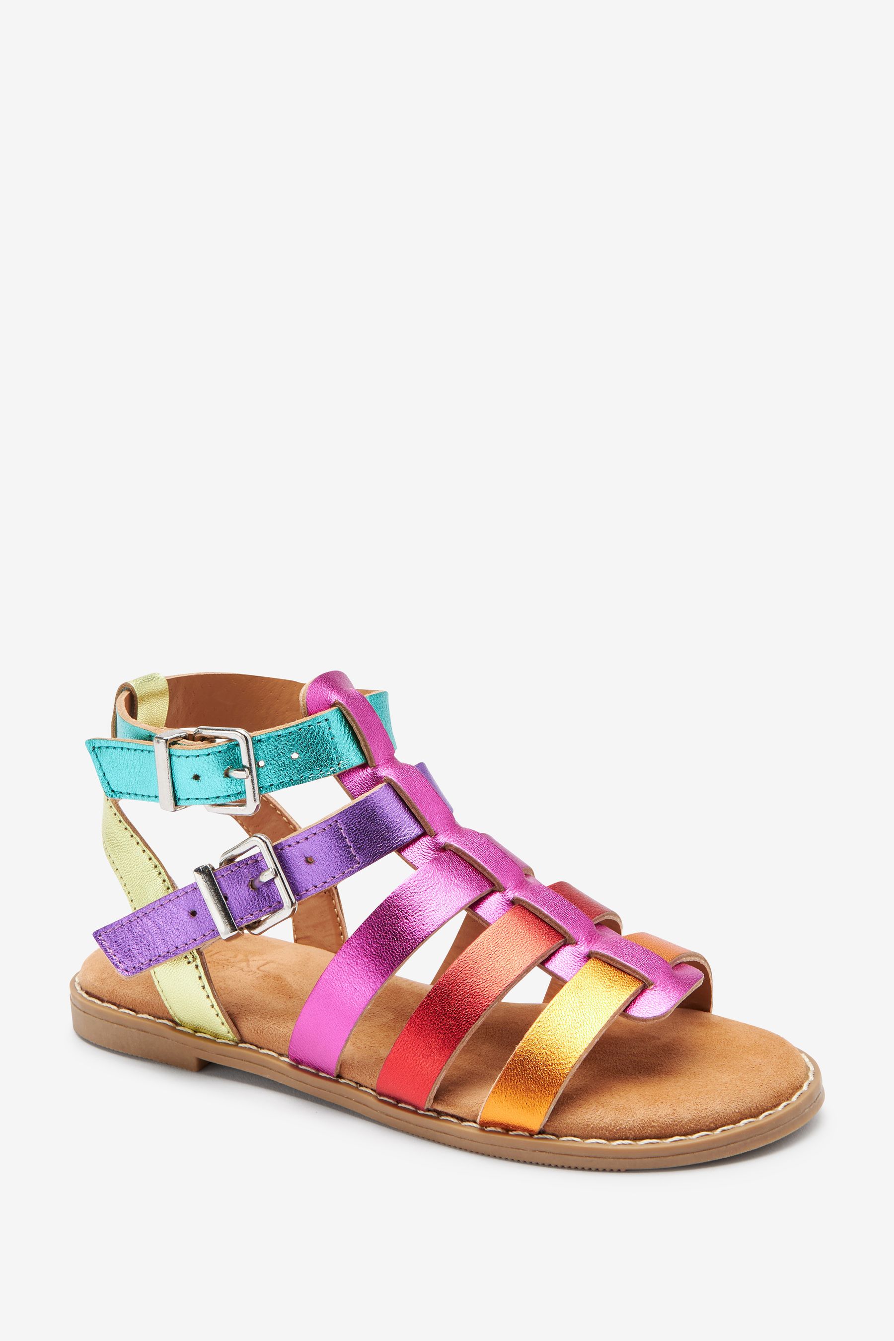 Rainbow gladiator sandals hot sale