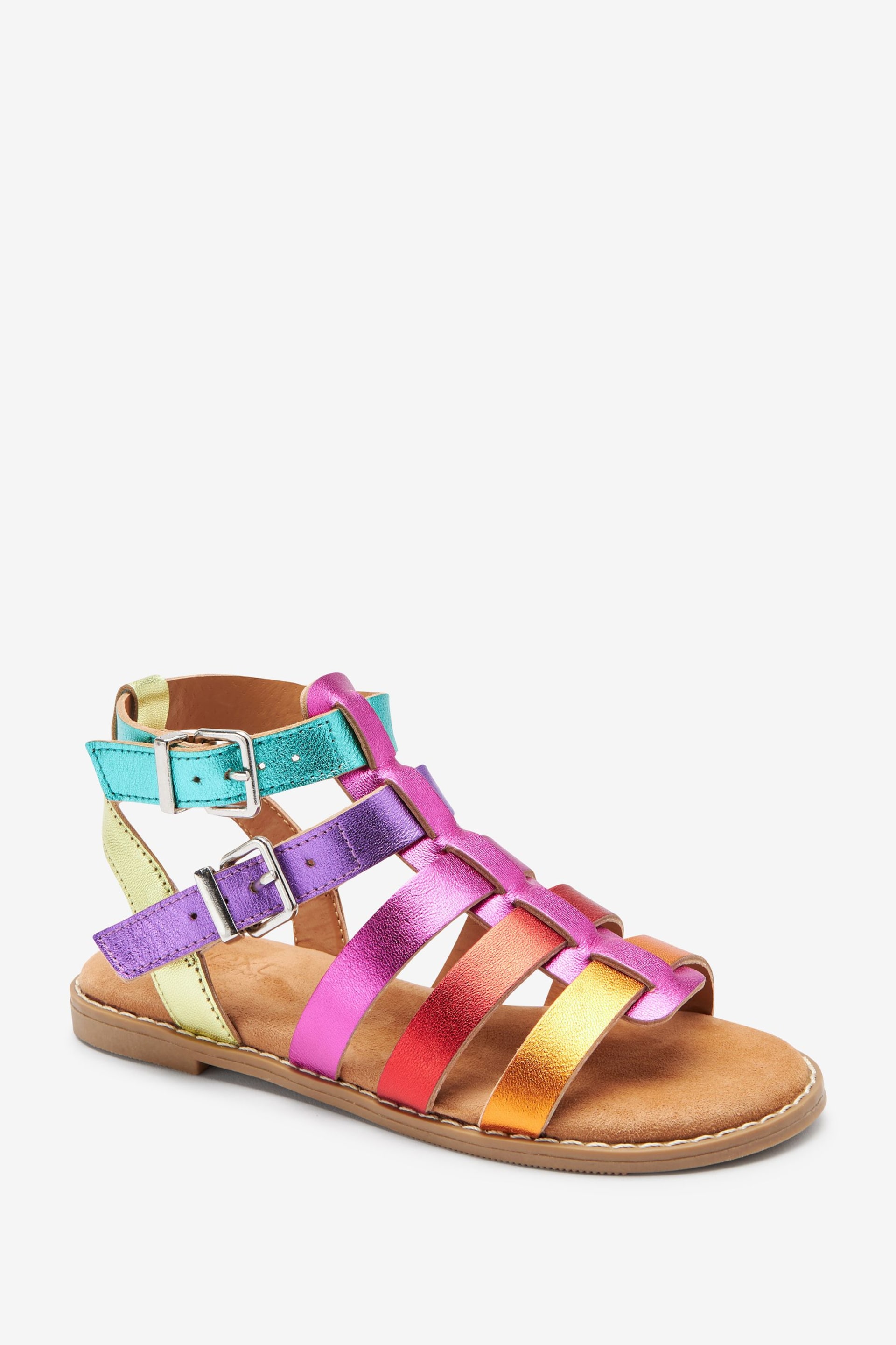Rainbow Leather Gladiator Sandals - Image 3 of 8