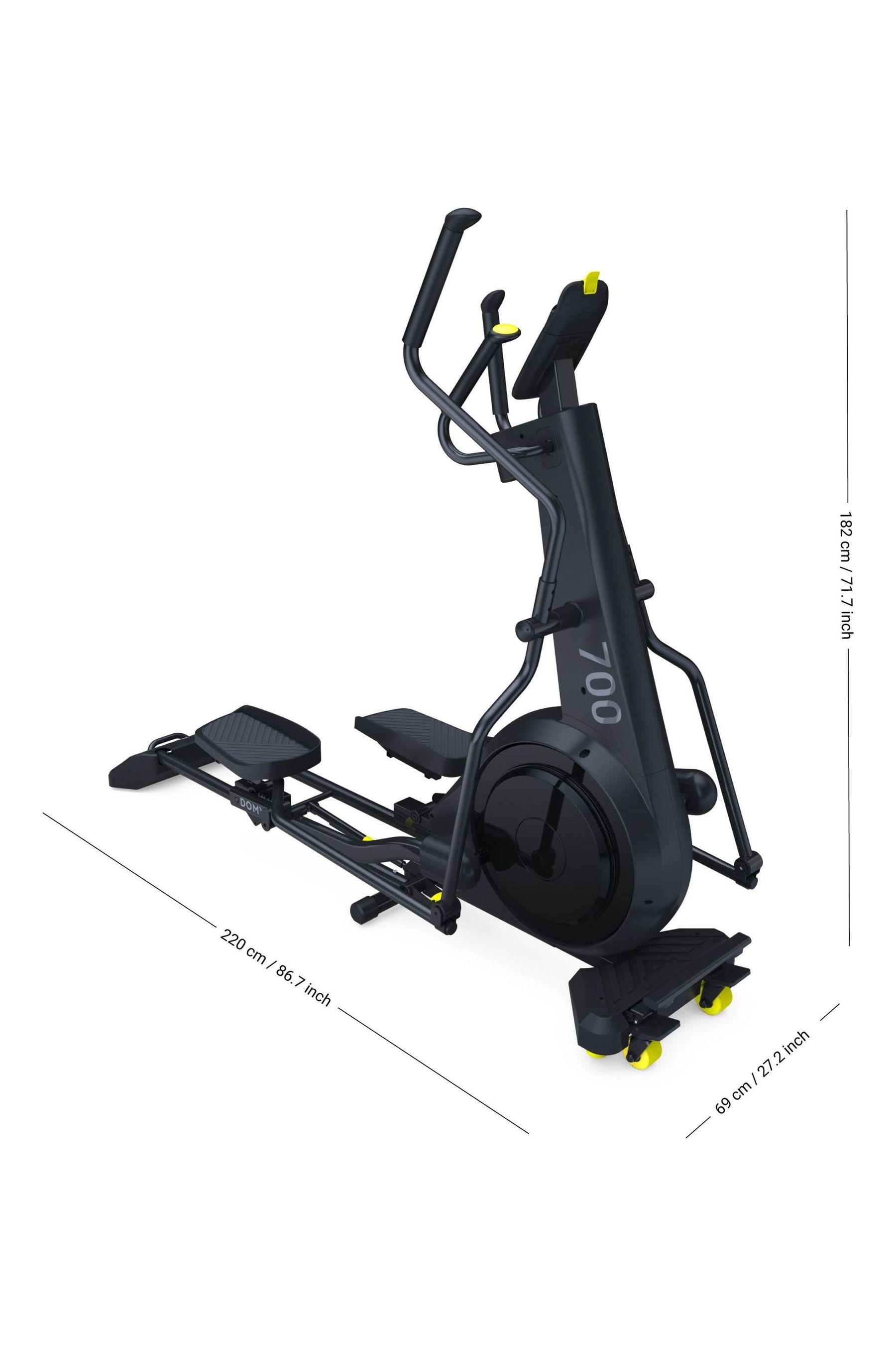 Buy Decathlon Black Folding Self Powered Smart Front Flywheel Cross Trainer 700 from the Next UK online shop