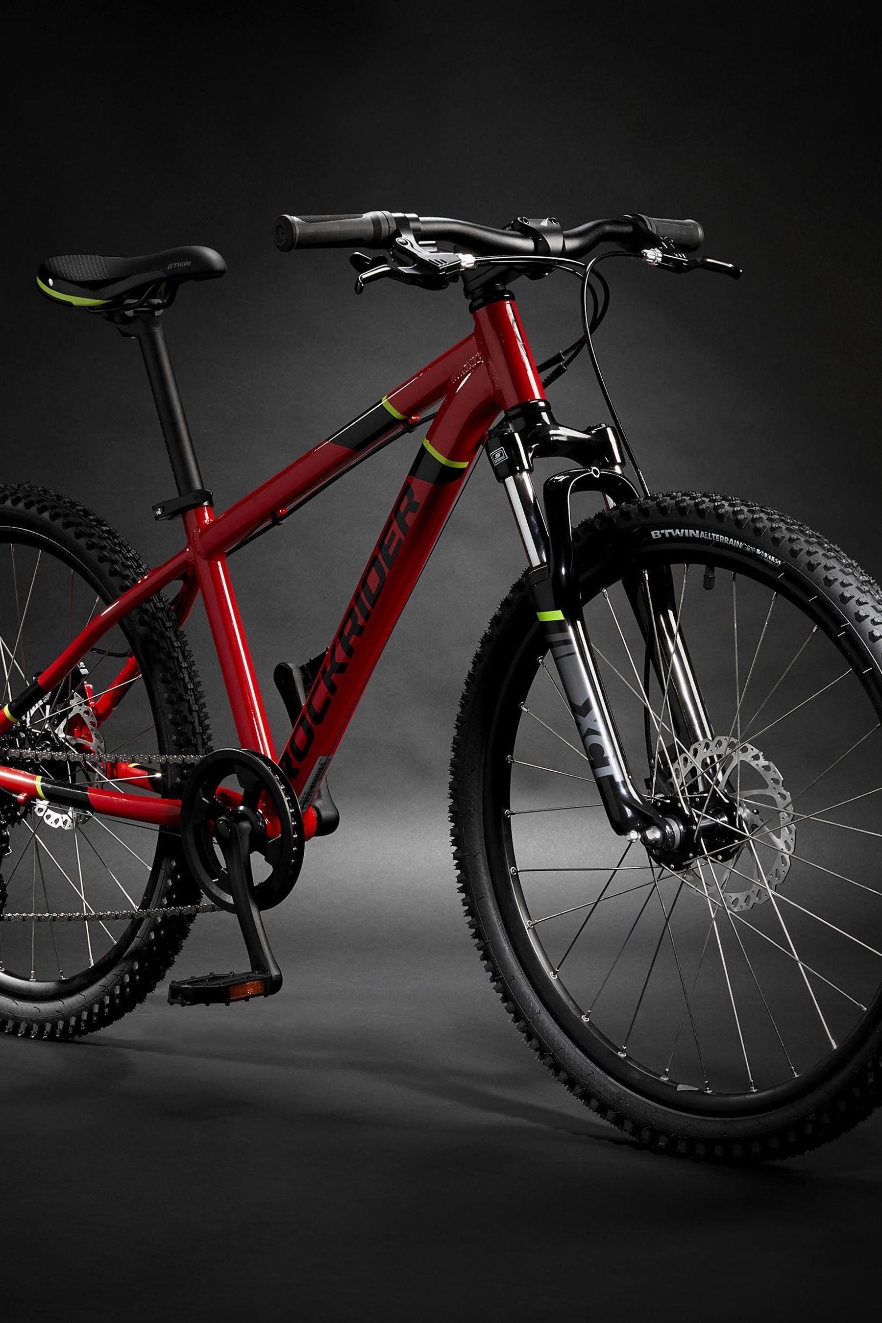 Buy Decathlon Kids 24 Inch Red Rockrider Aluminum Mountain Bike from the Next UK online shop