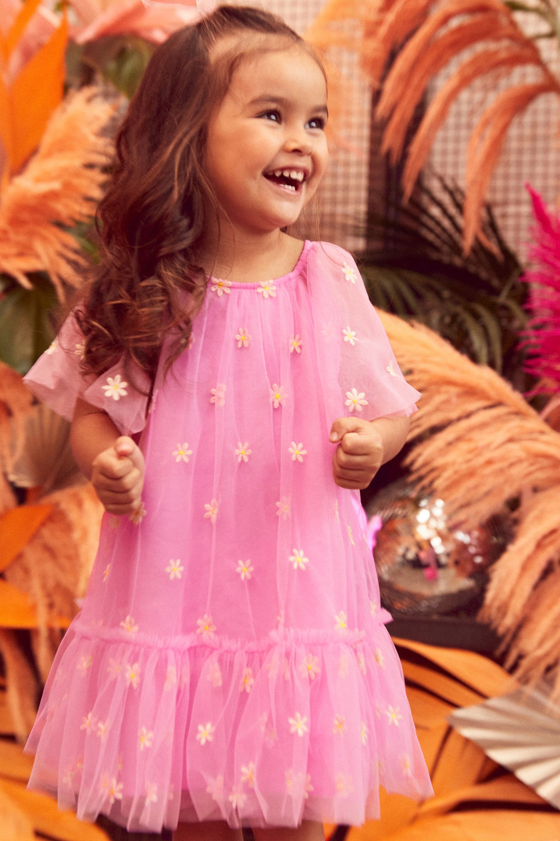 Pink daisy dress new arrivals