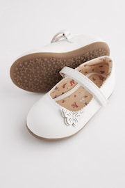 White Wide Fit (G) Butterfly Mary Jane Shoes - Image 3 of 5