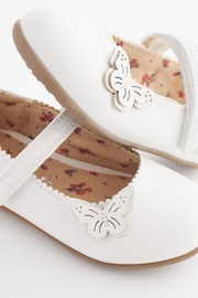 White Wide Fit (G) Butterfly Mary Jane Shoes - Image 4 of 5