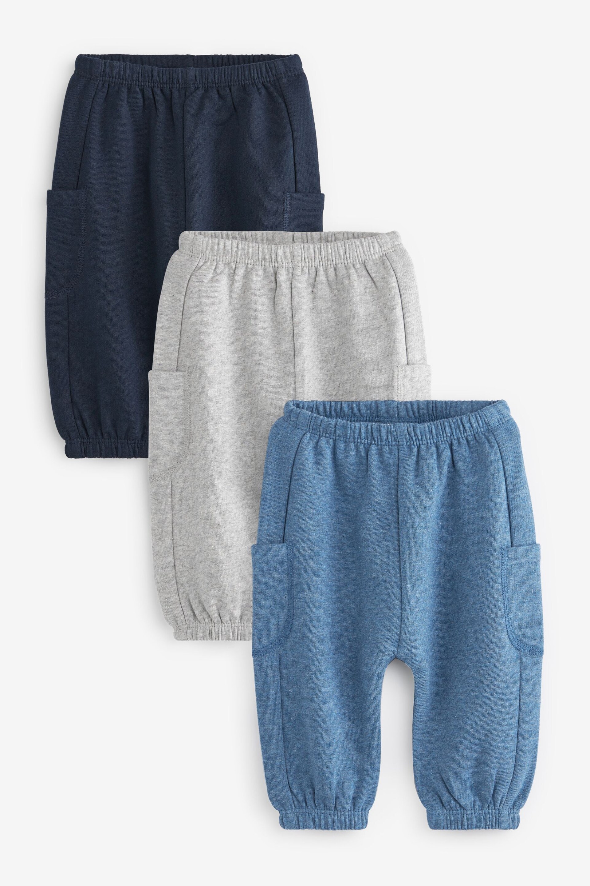 Blue/Grey Joggers 3 Pack (0mths-2yrs) - Image 1 of 2