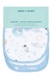 aden + anais™ Natural Essentials Space Explorers Cotton Muslin Baby Snap Bibs 3 Pack - Image 2 of 3