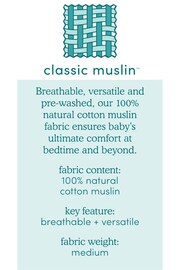 Aden + Anais Baby Essentials White Cotton Muslin Natural History Burpy Bib - Image 6 of 6