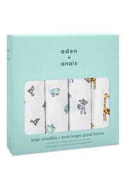 aden + anais jungle jam Large Cotton Muslin Blankets 4 Pack - Image 1 of 6