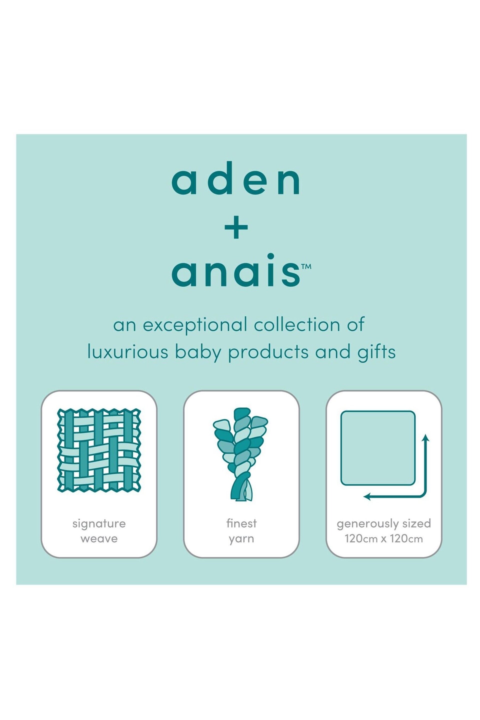 aden + anais jungle jam Large Cotton Muslin Blankets 4 Pack - Image 2 of 6