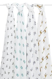 aden + anais Large 100% Cotton Muslin Blankets 4 Pack - Image 5 of 6