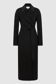 Reiss Black Honor 100% Cashmere Wool Blindseam Long Coat - Image 2 of 8