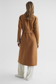 Reiss Camel Honor 100% Cashmere Wool Blindseam Long Coat - Image 5 of 7