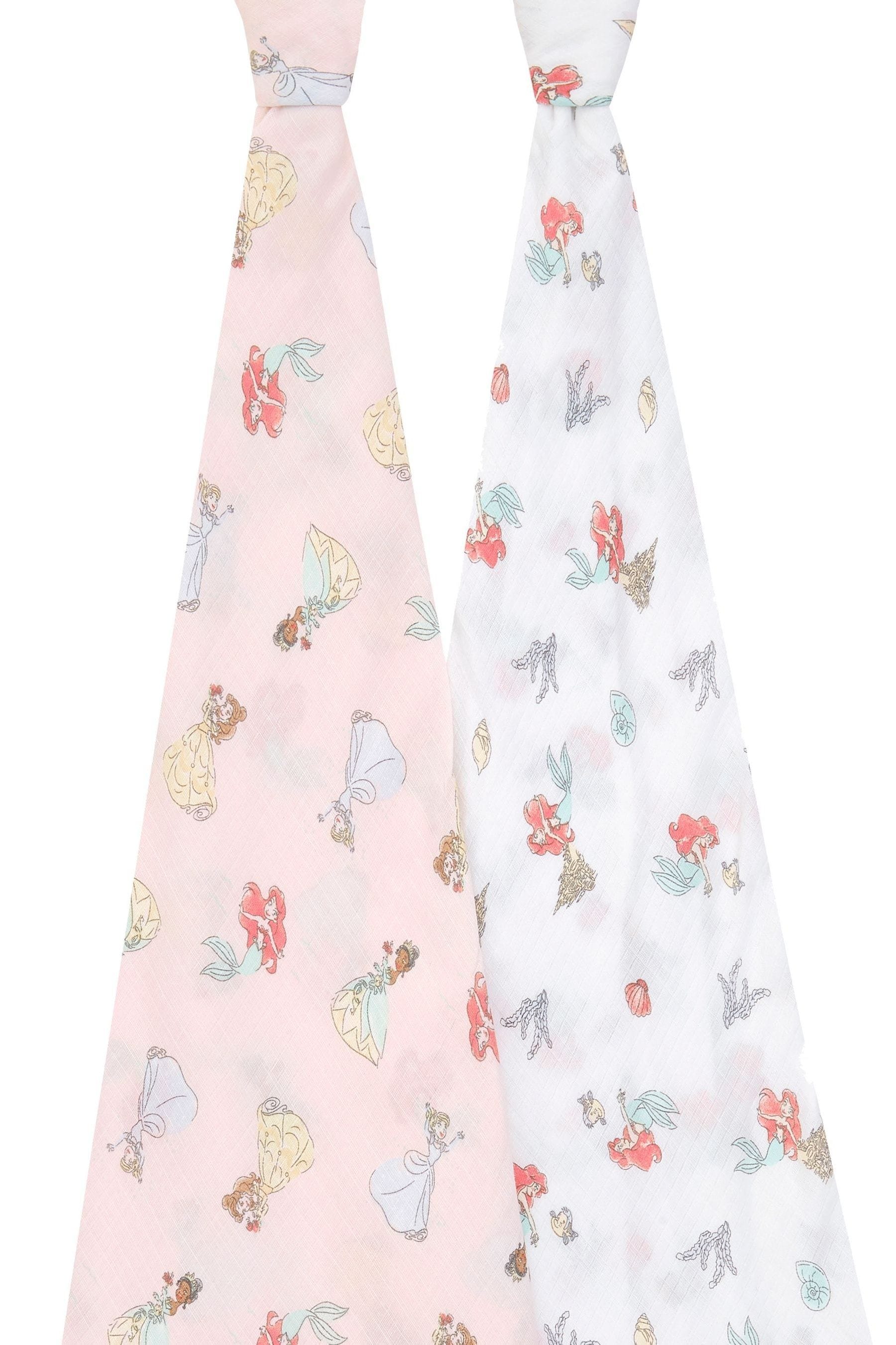 aden anais Essentials Cotton Swaddles Disney Princess 2 Pack Multi
